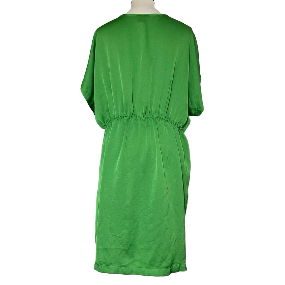 Ava & Viv Green Women's Dolman Short Sleeve Wrap Dress - Picture 5 of 12